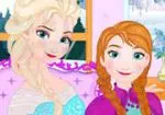 Frost Elsa tvättar kläder för Anna