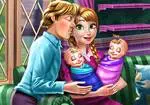 Hari keluarga dengan anak kembar Anna