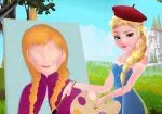 Elsa pintando a Anna