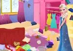 Elsa pulizia della camera da letto