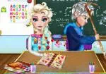 Elsa disimular con las tareas escolares