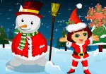Dora a sněhulák Vánoční dekorace