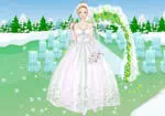 فستان العروس في الحديقة
