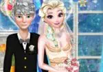 ジャックとエルザは完璧な結婚式のためにポーズ