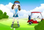 Lány golfozó