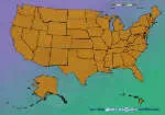 מפה של 50 הברית של ארה ב